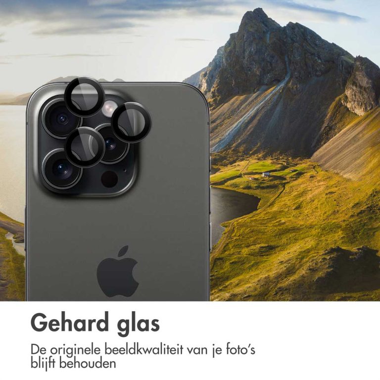 imoshion 2 Pack Camera lens protector Apple iPhone 15 Pro / 15 Pro Max - Black Titanium - Afbeelding 10