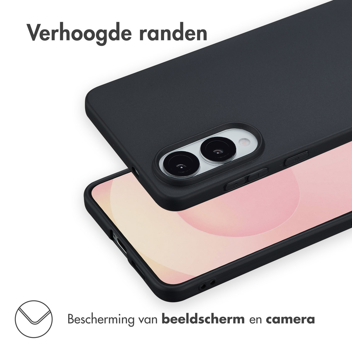 Accezz Color Backcover Samsung Galaxy S25 Edge - Zwart - Afbeelding 5