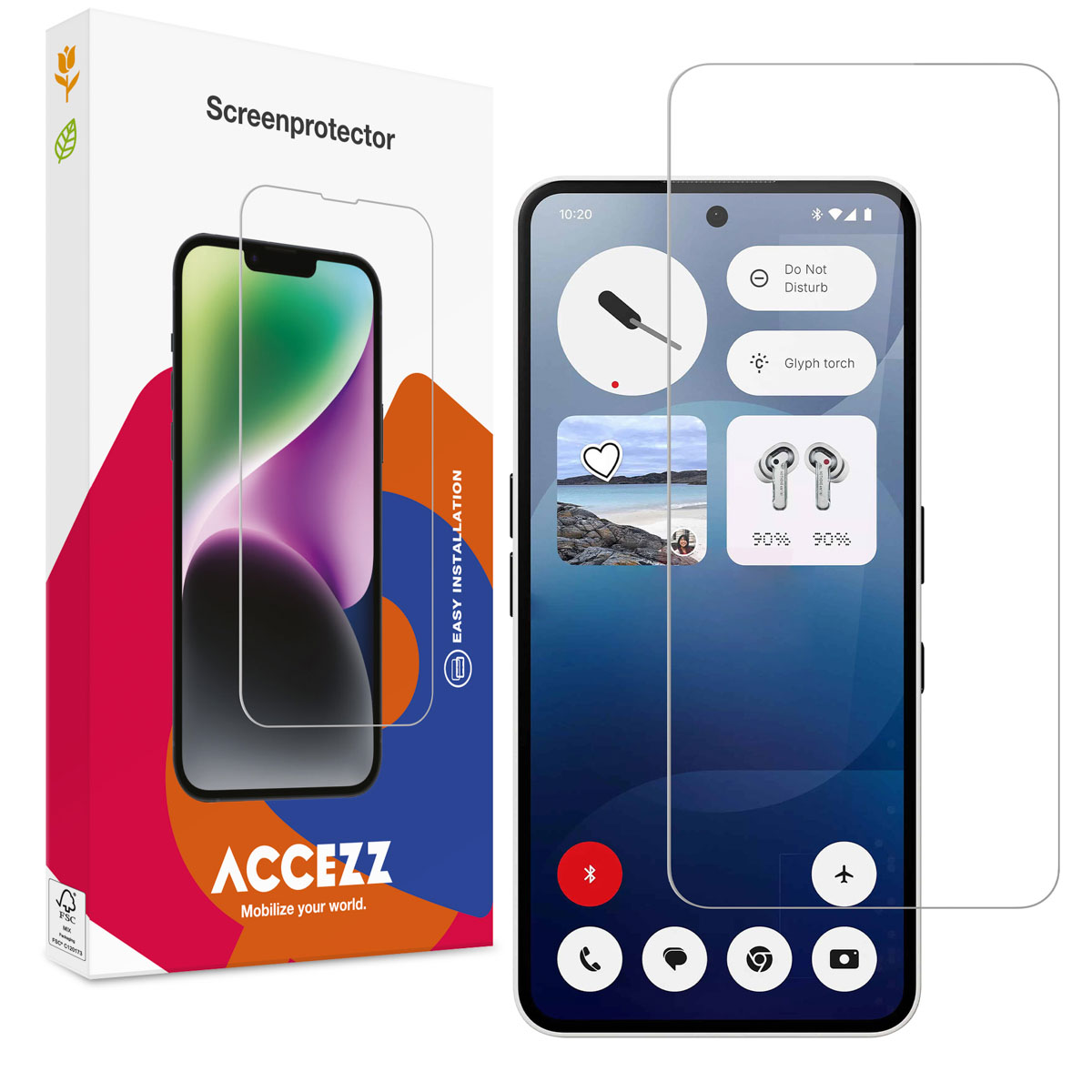 Accezz Gehard Glas Screenprotector Nothing Phone (3a) / (3a) Pro