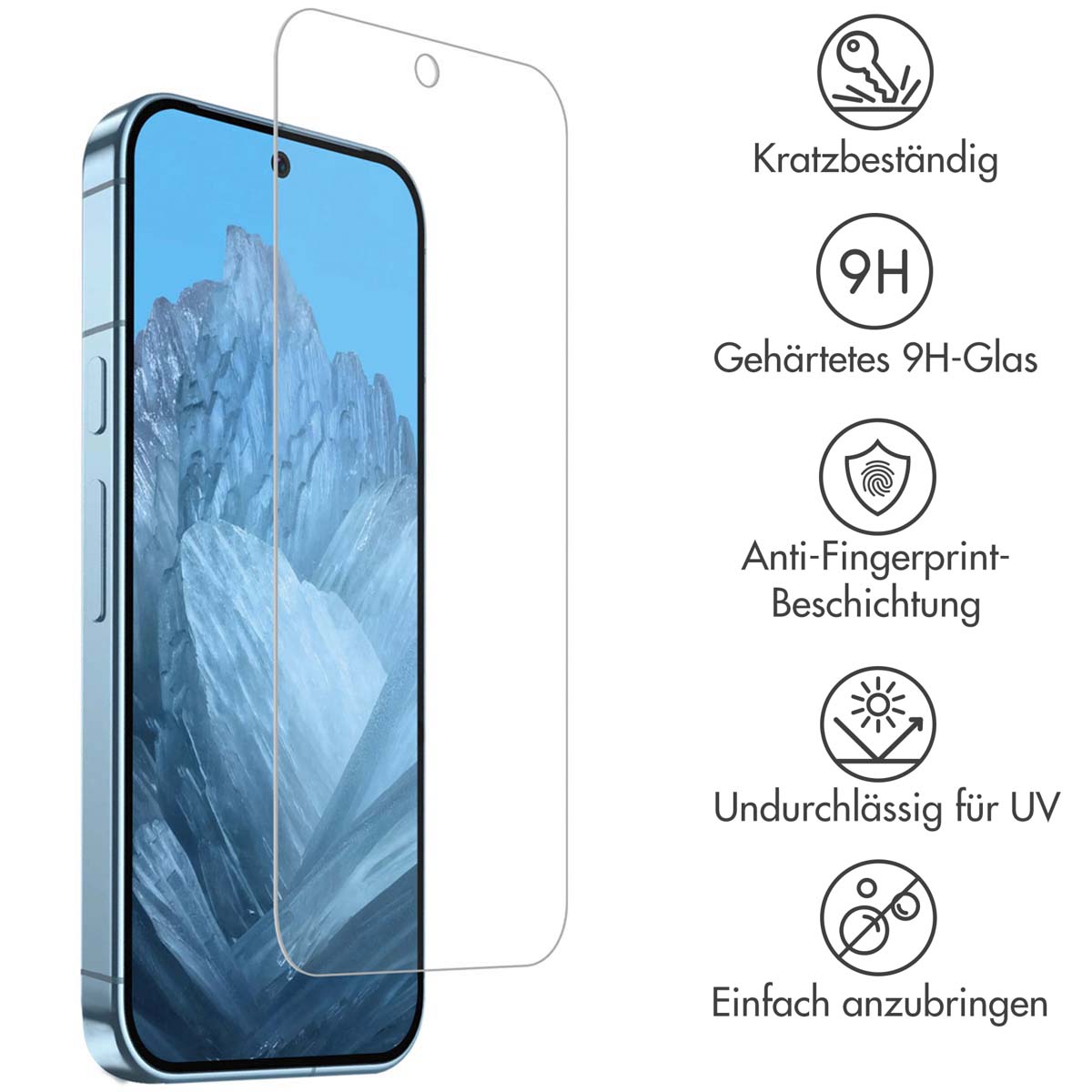 Accezz Gehard Glas Screenprotector 2-pack Google Pixel 9 / 9 Pro / 10 / 10 Pro - Afbeelding 6