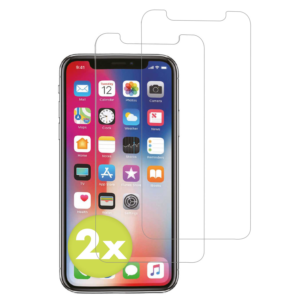 Accezz Gehard Glas Screenprotector 2-pack Apple iPhone 11 Pro / Xs / X - Afbeelding 2