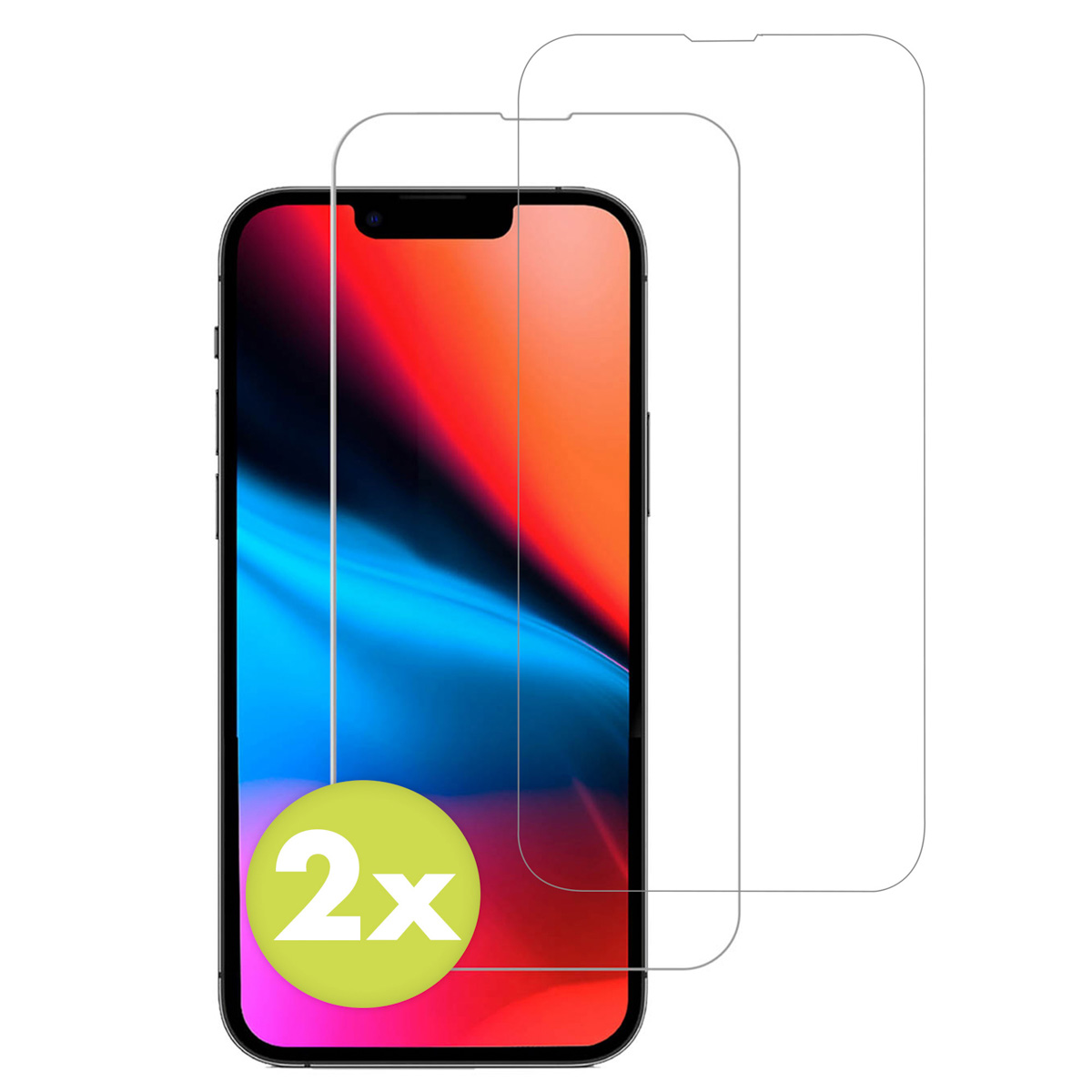 Accezz Gehard Glas Screenprotector 2-pack Apple iPhone 13 Pro Max / 14 Plus - Afbeelding 3