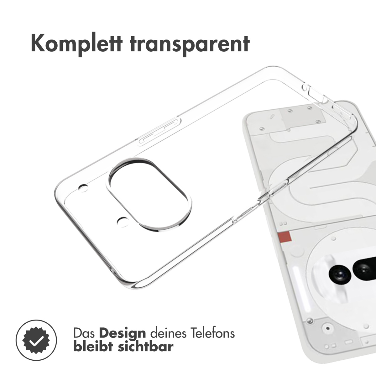Accezz Clear Backcover Nothing Phone (3a) - Transparant - Afbeelding 5