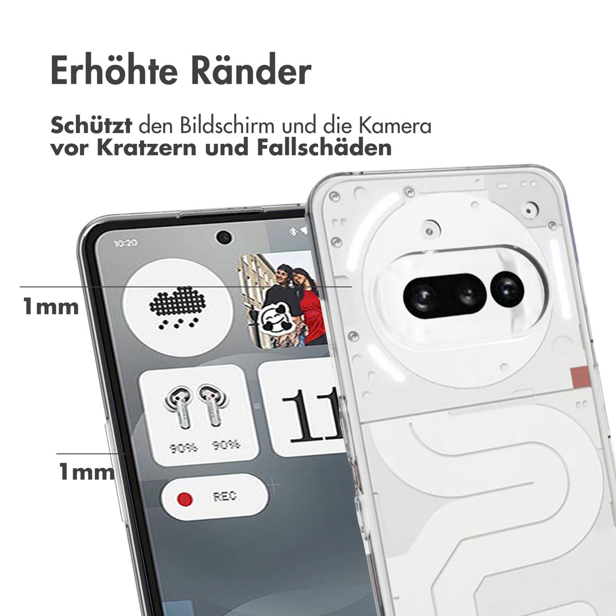 Accezz Clear Backcover Nothing Phone (3a) - Transparant - Afbeelding 7