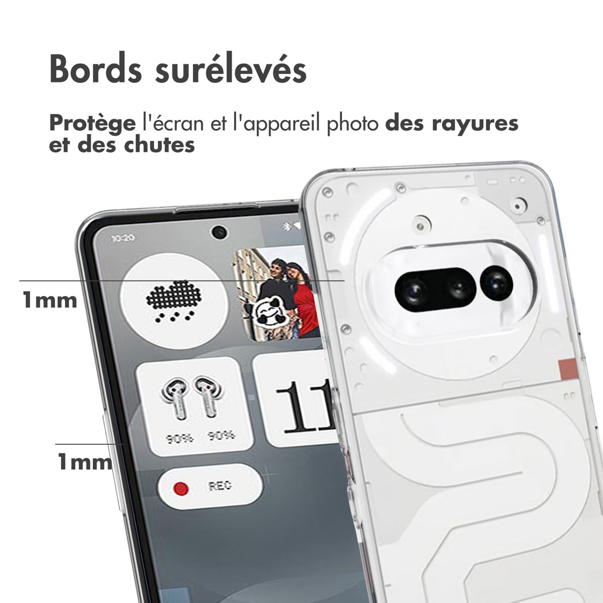Accezz Clear Backcover Nothing Phone (3a) - Transparant - Afbeelding 8