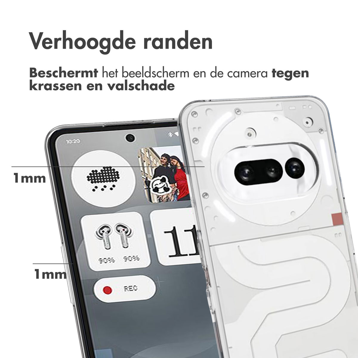 Accezz Clear Backcover Nothing Phone (3a) - Transparant - Afbeelding 9