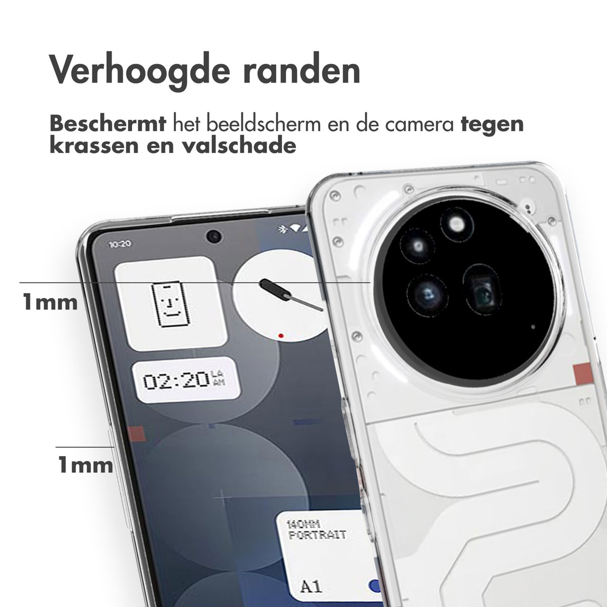 Accezz Clear Backcover Nothing Phone (3a) Pro - Transparant - Afbeelding 9