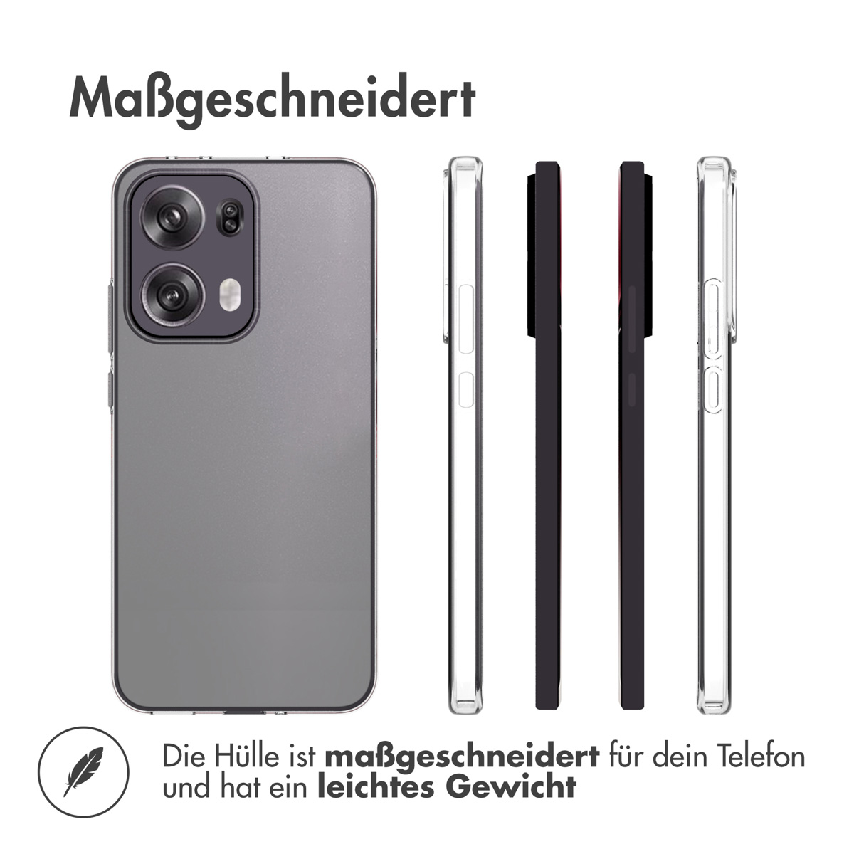 Accezz Clear Backcover Oppo Reno 13 Pro - Transparant - Afbeelding 10