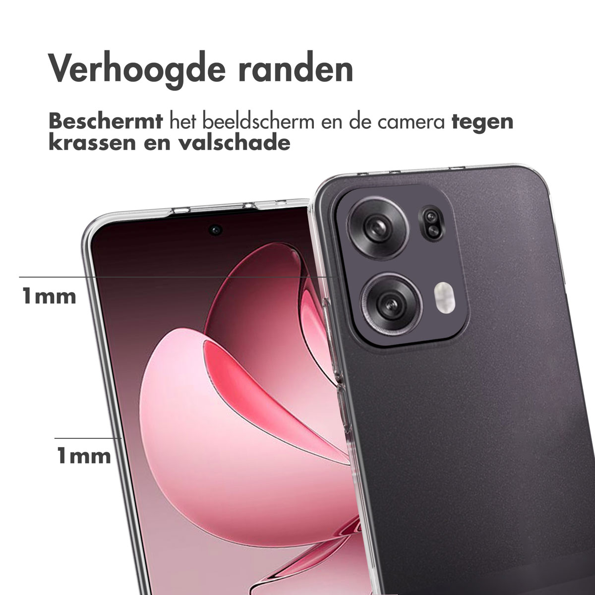 Accezz Clear Backcover Oppo Reno 13 Pro - Transparant - Afbeelding 9