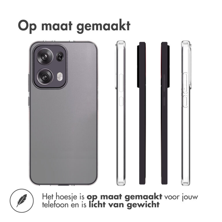 Accezz Clear Backcover Oppo Reno 13 Pro - Transparant - Afbeelding 3