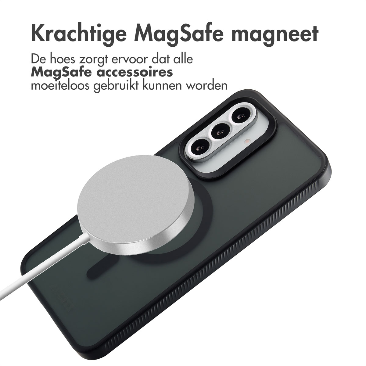 Accezz Rugged Frosted MagSafe Backcover Samsung Galaxy A36 / A56 - Zwart - Afbeelding 10