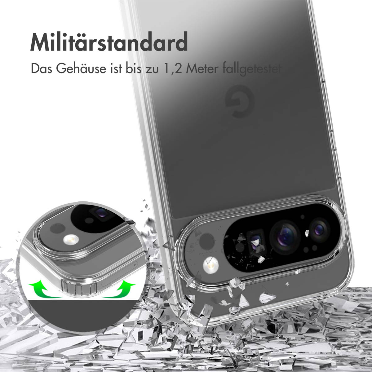 Accezz Xtreme Impact Backcover Google Pixel 10 Pro XL - Transparant - Afbeelding 4