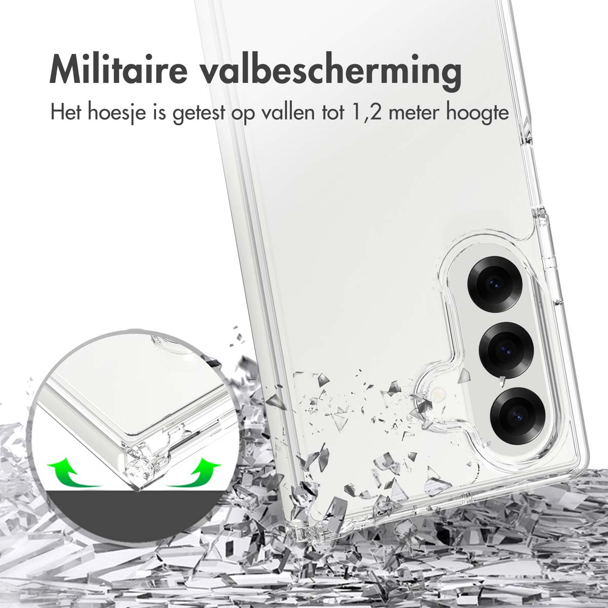 Accezz Xtreme Impact Backcover Samsung Galaxy Z Fold 7 - Transparant - Afbeelding 4