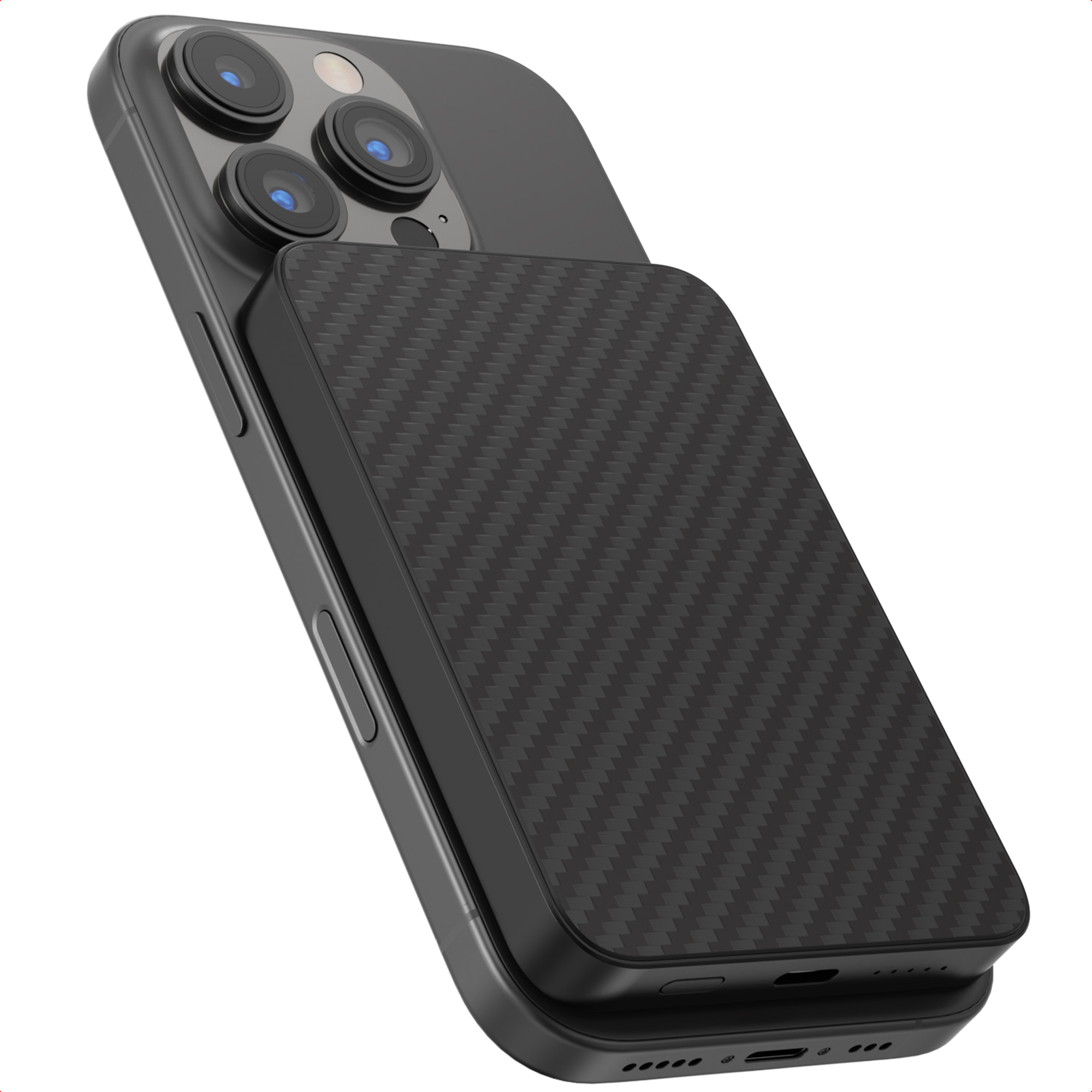 Accezz Kevlar Powerbank 5.000 mAh – MagSafe en Qi – Zwart