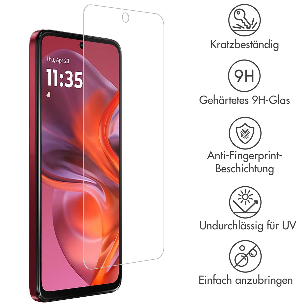 Accezz Gehard Glas Screenprotector Motorola Moto G05 / E15 - Afbeelding 6