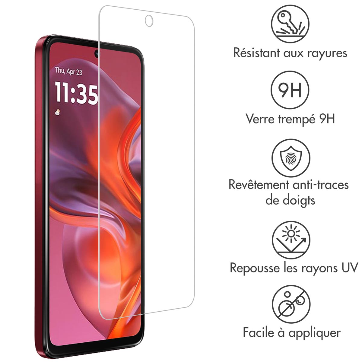 Accezz Gehard Glas Screenprotector Motorola Moto G05 / E15 - Afbeelding 5