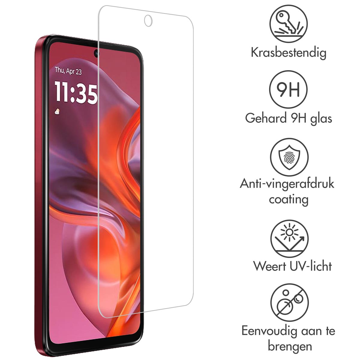 Accezz Gehard Glas Screenprotector Motorola Moto G05 / E15 - Afbeelding 4