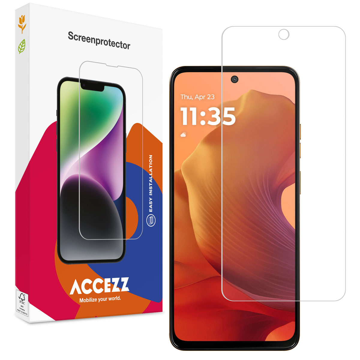 Accezz Gehard Glas Screenprotector Motorola Moto G15 / G15 Power - Afbeelding 2