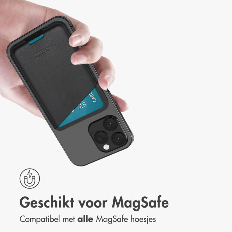 Accezz Leather Cardholder MagSafe - Kaarthouder met MagSafe - Onyx Black - Afbeelding 7