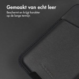 Accezz Leren Kaarthouder - Geschikt voor MagSafe en Qi2 - Onyx Black