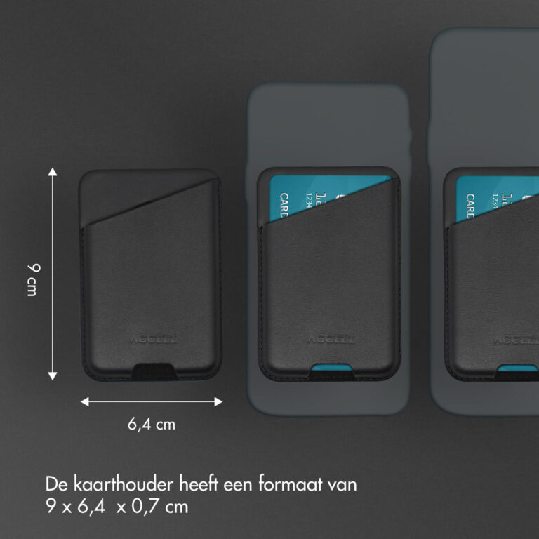 Accezz Leather Cardholder MagSafe - Kaarthouder met MagSafe - Onyx Black - Afbeelding 9