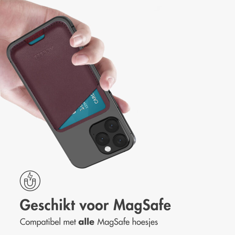 Accezz Leather Cardholder MagSafe - Kaarthouder met MagSafe - Heath Purple - Afbeelding 7