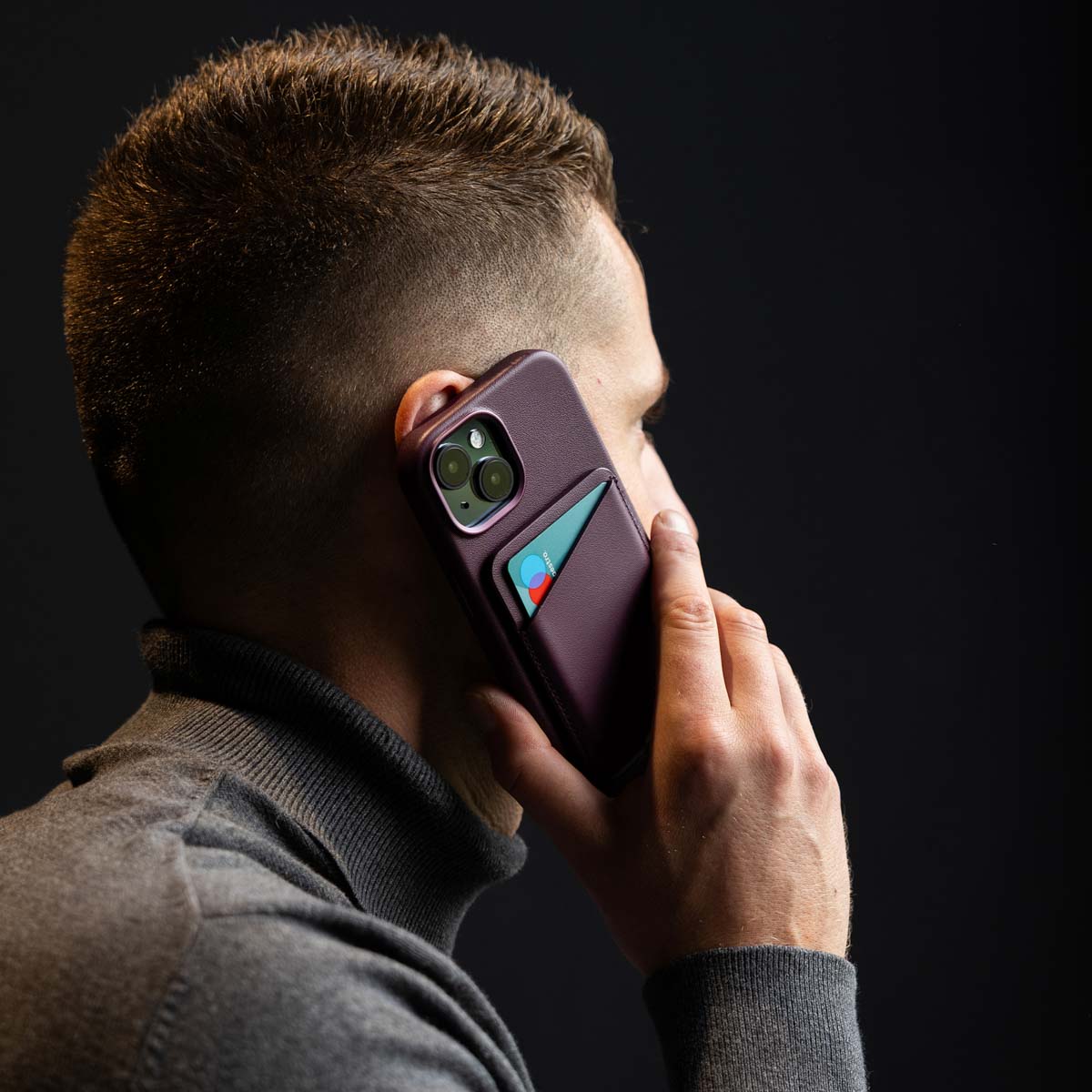 Accezz Leren Kaarthouder - Geschikt voor MagSafe en Qi2 - Heath Purple - Afbeelding 2