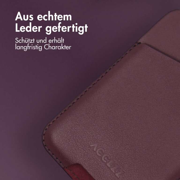 Accezz Leather Cardholder MagSafe - Kaarthouder met MagSafe - Heath Purple - Afbeelding 5