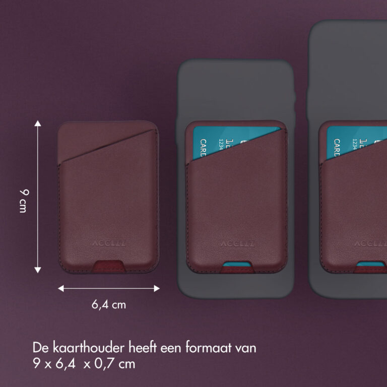 Accezz Leather Cardholder MagSafe - Kaarthouder met MagSafe - Heath Purple - Afbeelding 9