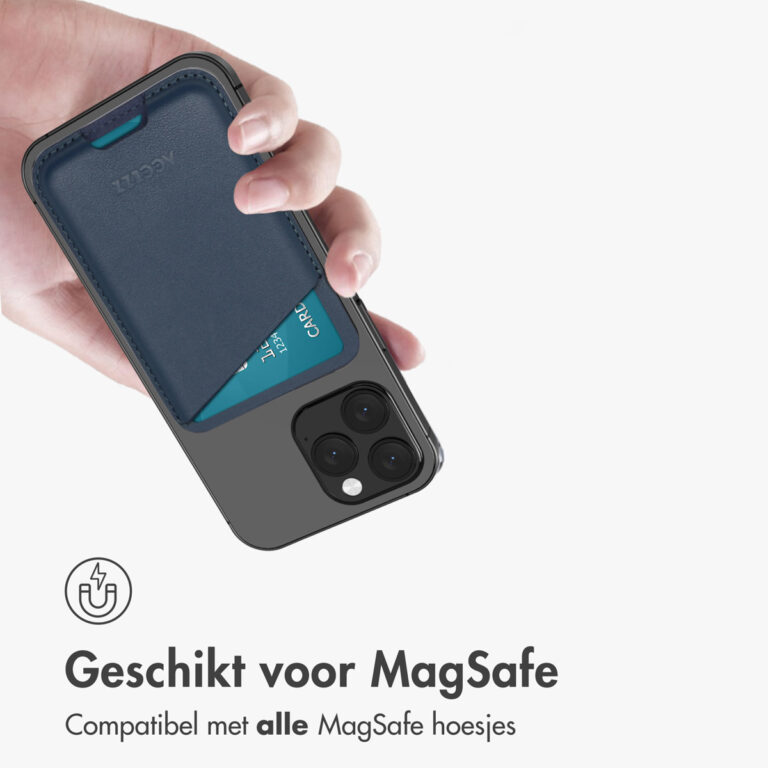 Accezz Leather Cardholder MagSafe - Kaarthouder met MagSafe - Nightfall Blue - Afbeelding 7