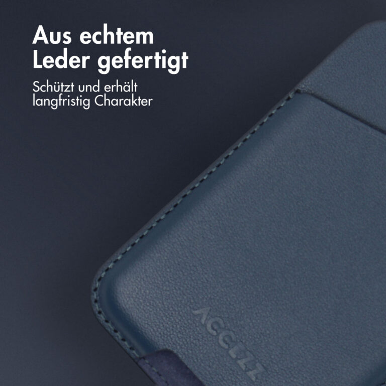 Accezz Leather Cardholder MagSafe - Kaarthouder met MagSafe - Nightfall Blue - Afbeelding 5