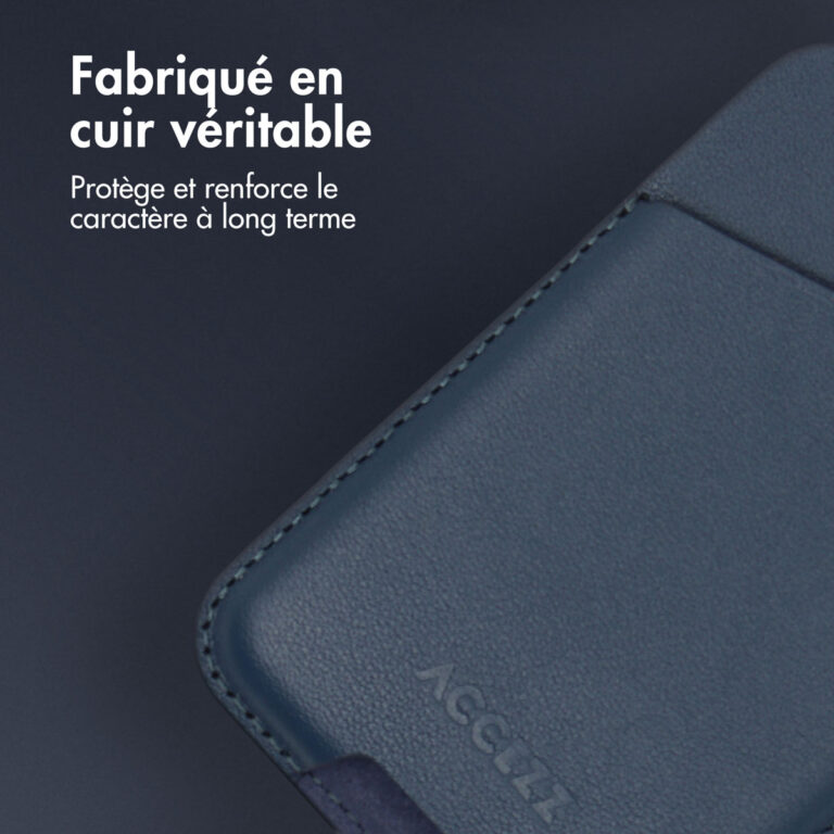 Accezz Leather Cardholder MagSafe - Kaarthouder met MagSafe - Nightfall Blue - Afbeelding 3