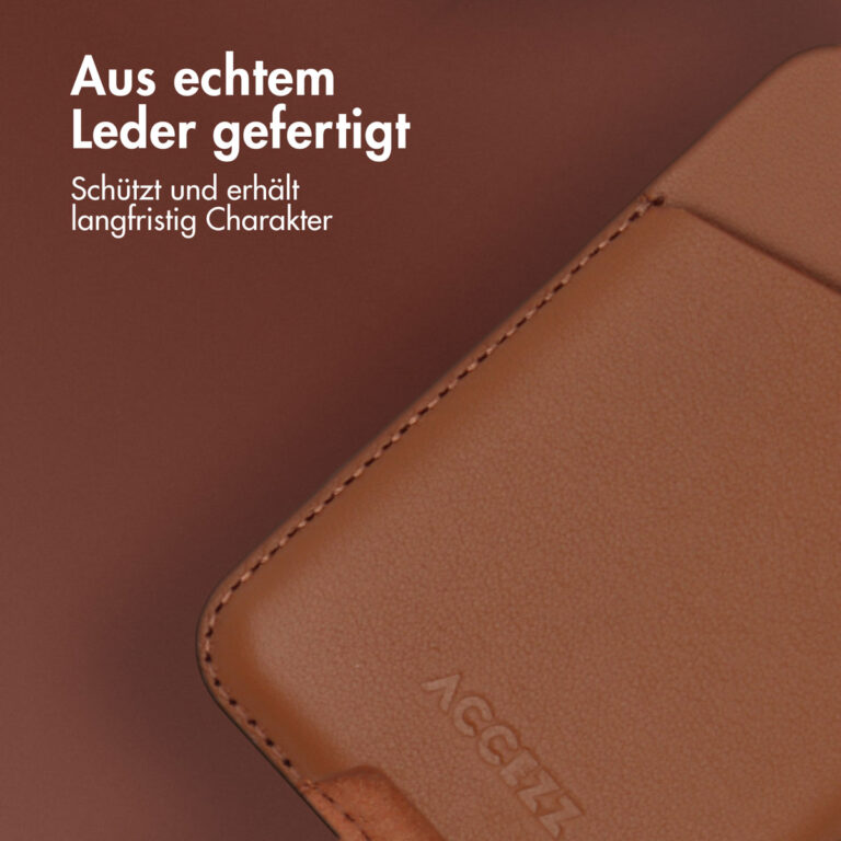 Accezz Leather Cardholder MagSafe - Kaarthouder met MagSafe - Sienna Brown - Afbeelding 5