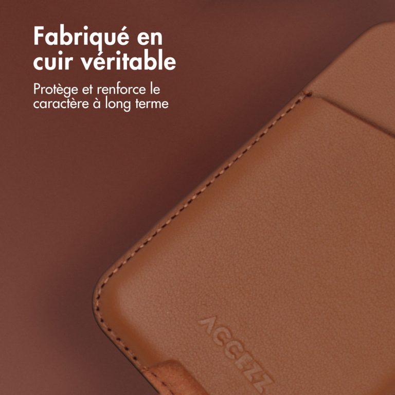 Accezz Leather Cardholder MagSafe - Kaarthouder met MagSafe - Sienna Brown - Afbeelding 3
