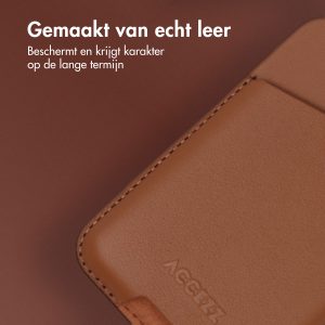 Accezz Leren Kaarthouder - Geschikt voor MagSafe en Qi2 - Sienna Brown