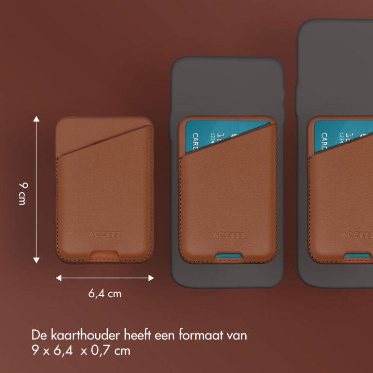 Accezz Leather Cardholder MagSafe - Kaarthouder met MagSafe - Sienna Brown - Afbeelding 9