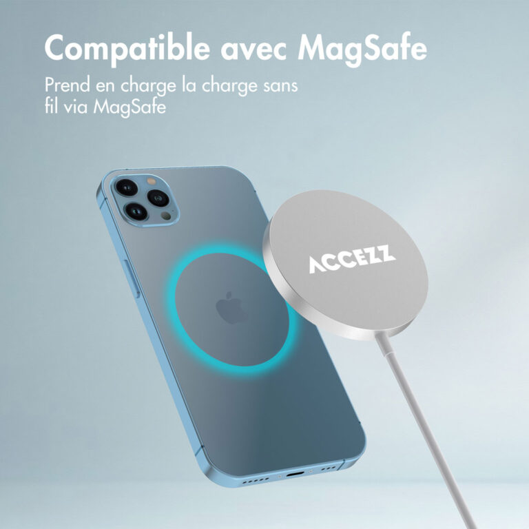 Accezz Wireless Charger USB-C | MagSafe en draadloze oplader - 1 meter - Wit - Afbeelding 9