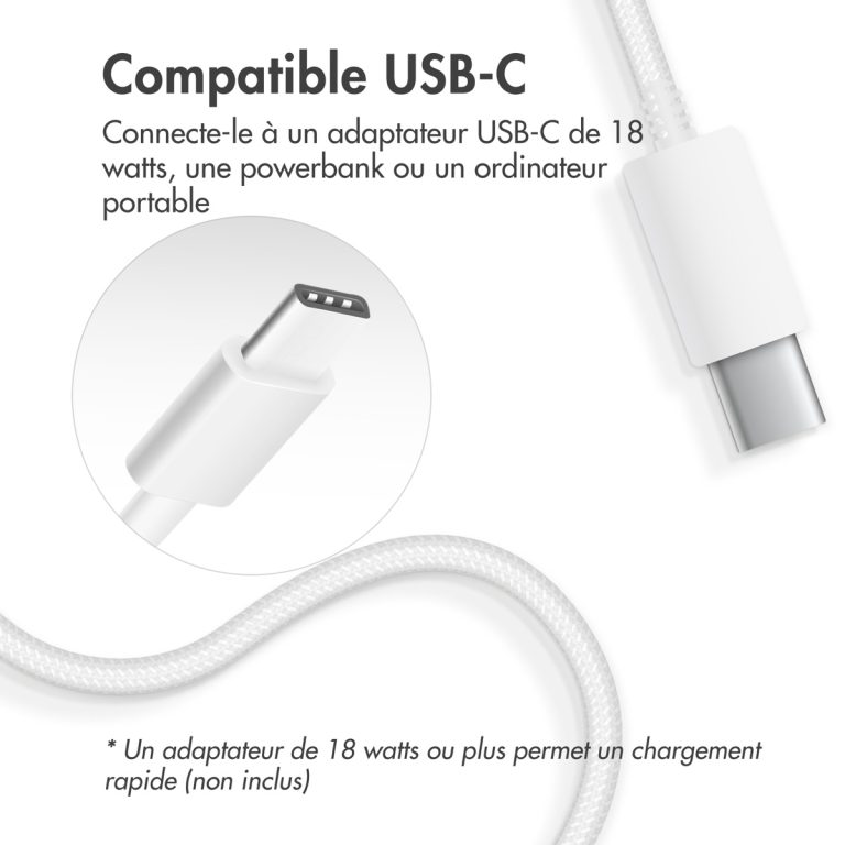 Accezz Wireless Charger USB-C - MagSafe Draadloze Oplader - 1 meter - Wit - Afbeelding 8