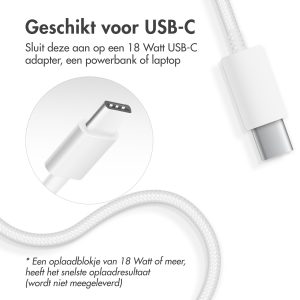 Accezz Wireless Charger USB-C - MagSafe Draadloze Oplader - 1 meter - Wit