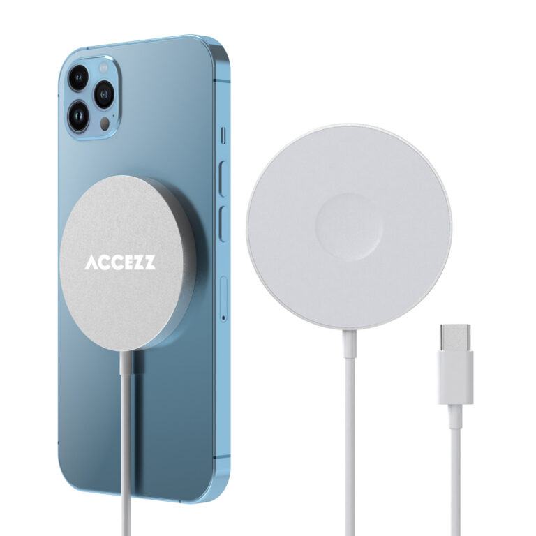 Accezz Wireless Charger USB-C | MagSafe en draadloze oplader - 1 meter - Wit - Afbeelding 8