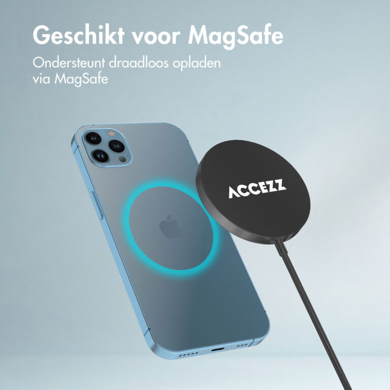 Accezz Wireless Charger USB-C | MagSafe en draadloze oplader - 1 meter - Zwart - Afbeelding 2