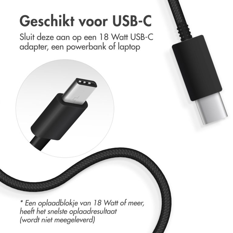 Accezz Wireless Charger USB-C - MagSafe Draadloze Oplader - 1 meter - Zwart - Afbeelding 4