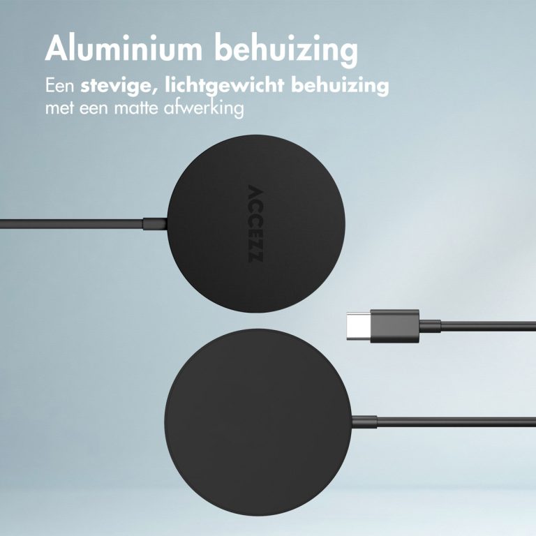 Accezz Wireless Charger USB-C - MagSafe en Qi2 Draadloze Oplader - 1 meter - Zwart - Afbeelding 10