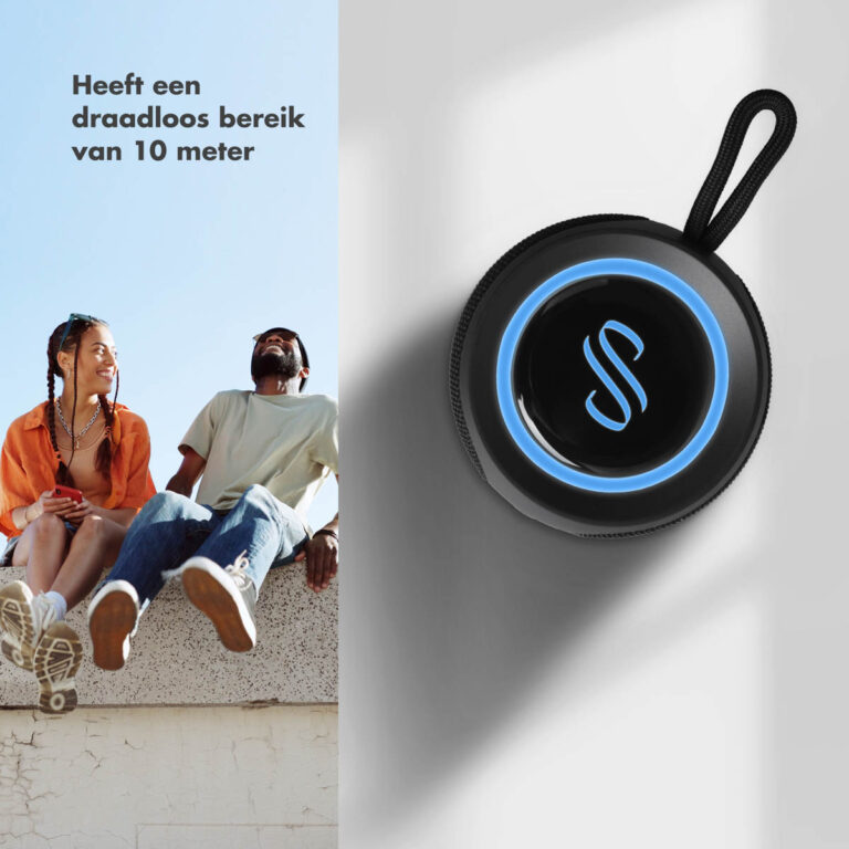 Selencia AquaPlay Bluetooth Speaker - Draadloze speaker - Waterproof - Black - Afbeelding 9