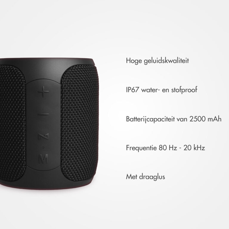 Selencia AquaPlay Bluetooth Speaker - Draadloze speaker - Waterproof - Black - Afbeelding 7