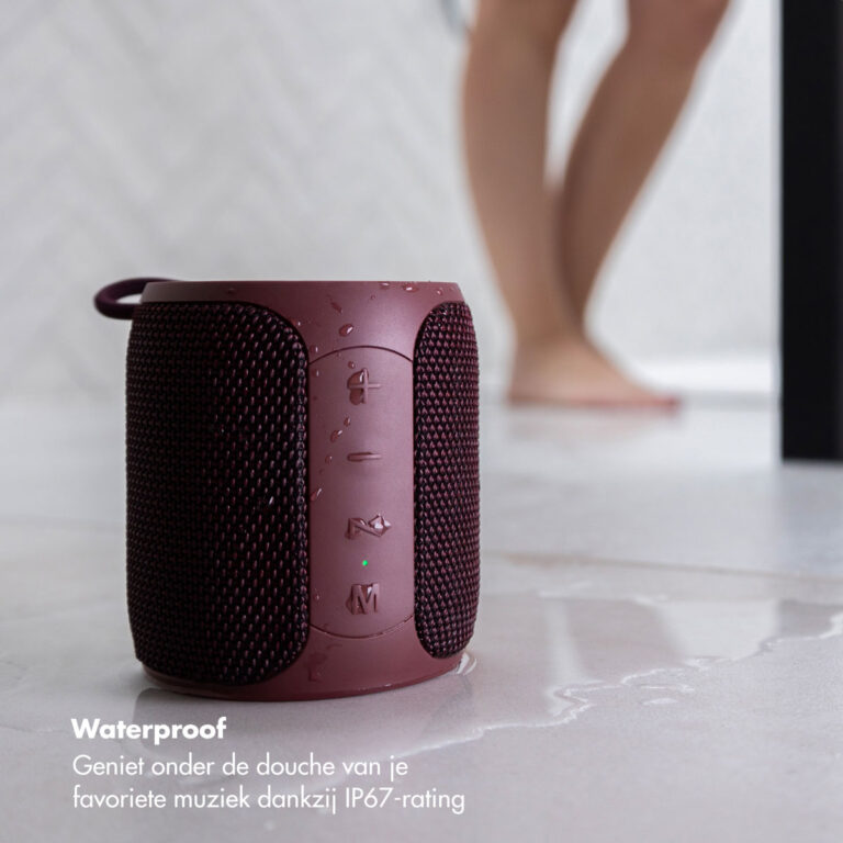 Selencia AquaPlay Bluetooth Speaker - Draadloze speaker - Waterproof - Bordeaux - Afbeelding 9