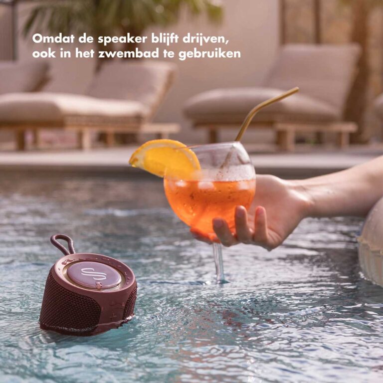 Selencia AquaPlay Bluetooth Speaker - Draadloze speaker - Waterproof - Bordeaux - Afbeelding 8