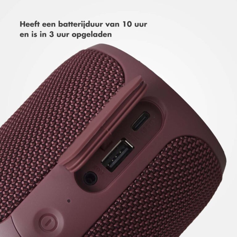 Selencia AquaPlay Bluetooth Speaker - Draadloze speaker - Waterproof - Bordeaux - Afbeelding 6