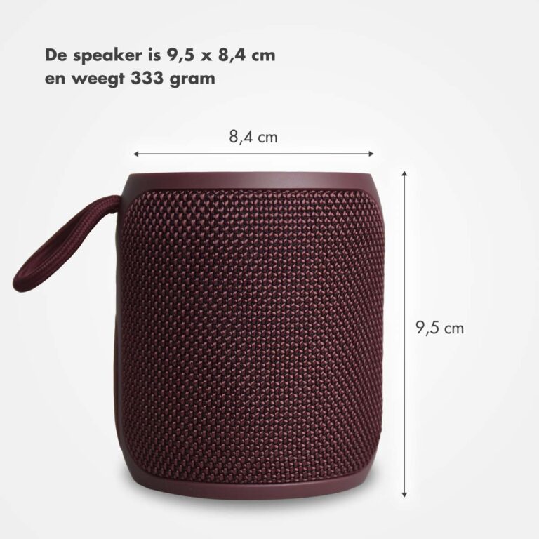 Selencia AquaPlay Bluetooth Speaker - Draadloze speaker - Waterproof - Bordeaux - Afbeelding 5