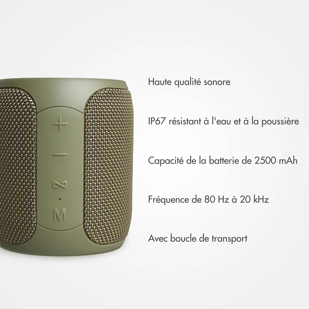Selencia AquaPlay Bluetooth Speaker - Draadloze speaker - Waterproof - Army Green - Afbeelding 9